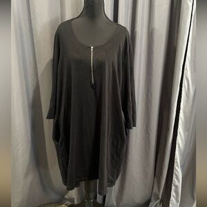 Ulla Popken 100% cotton zipper detail dress/tunic size 20/22